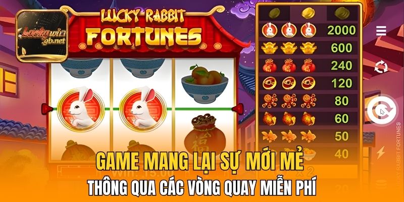 Game mang lại sự mới mẻ thông qua các vòng quay miễn phí
