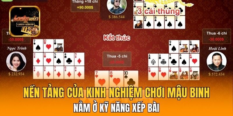 Nền tảng của kinh nghiệm chơi Mậu Binh nằm ở kỹ năng xếp bài